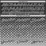 Custom Black-White Geometric Hexagonal Dot Gradient Performance T-Shirt