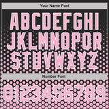 Custom Black Light Pink-White Geometric Hexagonal Dot Gradient Performance T-Shirt