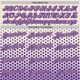 Custom Cream-Purple Geometric Hexagonal Dot Gradient Performance T-Shirt