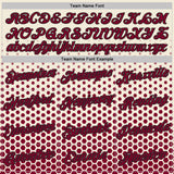 Custom Cream Maroon-Black Geometric Hexagonal Dot Gradient Performance T-Shirt