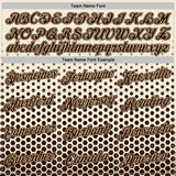 Custom Cream-Brown Geometric Hexagonal Dot Gradient Performance T-Shirt