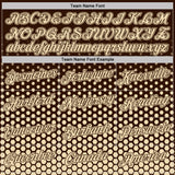 Custom Brown-Cream Geometric Hexagonal Dot Gradient Performance T-Shirt