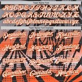 Custom Black White-Orange Lightning Gradient Dot Authentic Baseball Jersey