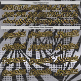 Custom Black Old Gold-Gray Lightning Gradient Dot Authentic Baseball Jersey