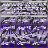 Custom Black White-Purple Lightning Gradient Dot Authentic Baseball Jersey