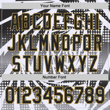 Custom White Black Old Gold-Gray Lightning Gradient Dot Authentic Baseball Jersey