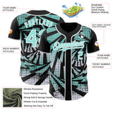 Custom Black Ice Blue-White Lightning Gradient Dot Authentic Baseball Jersey