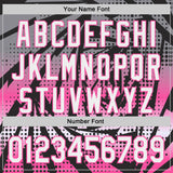 Custom Black White-Pink Lightning Gradient Dot Authentic Baseball Jersey
