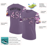 Custom Purple Camo-Black Camo Two Tone Performance T-Shirt