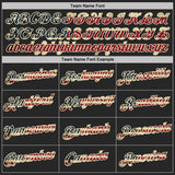 Custom Black Vintage USA Flag-Cream Camo Two Tone Performance T-Shirt