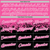 Custom Pink Black-White Fade Geometric Splatter Fragmented Shards Performance T-Shirt