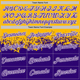 Custom Yellow Purple-White Fade Geometric Splatter Fragmented Shards Performance T-Shirt