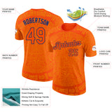 Custom Orange-Royal Tribal Ethnic Aztec Sun Stone 3D Pattern Performance T-Shirt