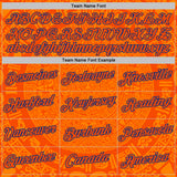 Custom Orange-Royal Tribal Ethnic Aztec Sun Stone 3D Pattern Performance T-Shirt
