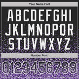 Custom Black Purple-White Colorful Sparkle Gradient Dots Performance T-Shirt