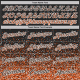 Custom Black Orange-White Colorful Sparkle Gradient Dots Performance T-Shirt