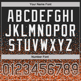 Custom Black Orange-White Colorful Sparkle Gradient Dots Performance T-Shirt