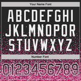 Custom Black Pink-White Colorful Sparkle Gradient Dots Performance T-Shirt
