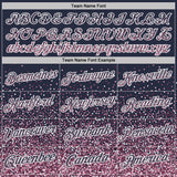 Custom Navy Light Pink-White Colorful Sparkle Gradient Dots Performance T-Shirt