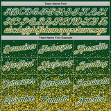 Custom Green Yellow-White Colorful Sparkle Gradient Dots Performance T-Shirt
