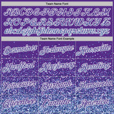 Custom Purple Light Blue-White Colorful Sparkle Gradient Dots Performance T-Shirt