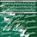 Custom Green Kelly Green-White Brush Stroke Shatter Splatter Performance T-Shirt