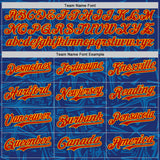 Custom Royal Red Blue-Gold Geometric Cyber Starburst Authentic Baseball Jersey