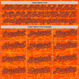 Custom Orange-Royal Geometric Cyber Starburst Authentic Baseball Jersey
