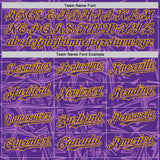 Custom Purple Medium Purple-Gold Geometric Cyber Starburst Authentic Baseball Jersey