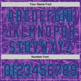 Custom Purple Medium Purple-Teal Geometric Cyber Starburst Authentic Baseball Jersey