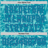 Custom Teal Ice Blue-Purple Geometric Cyber Starburst Authentic Baseball Jersey