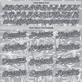 Custom Gray White-Black Geometric Cyber Starburst Authentic Baseball Jersey