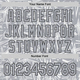 Custom Gray White-Black Geometric Cyber Starburst Authentic Baseball Jersey