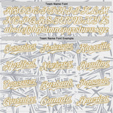 Custom White Gray-Old Gold Geometric Cyber Starburst Authentic Baseball Jersey