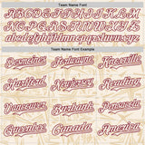 Custom Cream-Crimson Geometric Cyber Starburst Authentic Baseball Jersey