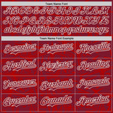 Custom Crimson-Cream Geometric Cyber Starburst Authentic Baseball Jersey