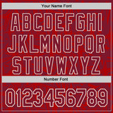 Custom Crimson-Cream Geometric Cyber Starburst Authentic Baseball Jersey