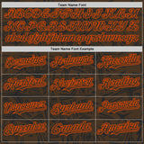 Custom Brown Black-Orange Geometric Cyber Starburst Authentic Baseball Jersey