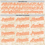 Custom Cream-Orange Geometric Cyber Starburst Authentic Baseball Jersey
