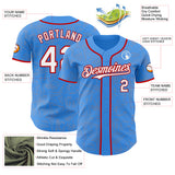 Custom Electric Blue White Gray-Red Geometric Cyber Starburst Authentic Baseball Jersey