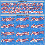 Custom Electric Blue White Gray-Red Geometric Cyber Starburst Authentic Baseball Jersey