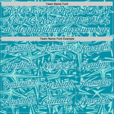 Custom Teal Ice Blue-White Geometric Cyber Starburst Authentic Baseball Jersey