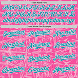 Custom Pink Teal Light Pink-White Geometric Cyber Starburst Authentic Baseball Jersey