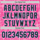 Custom Pink Black Light Pink-Sky Blue Geometric Cyber Starburst Authentic Baseball Jersey
