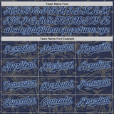 Custom Navy Steel Gray-Light Blue Geometric Cyber Starburst Authentic Baseball Jersey