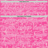 Custom Pink Light Pink-White Geometric Cyber Starburst Authentic Baseball Jersey