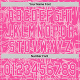 Custom Pink Light Pink-White Geometric Cyber Starburst Authentic Baseball Jersey