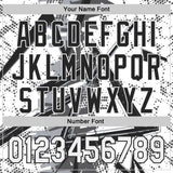 Custom White Gray-Black Geometric Shards Dot Grid Authentic Baseball Jersey