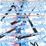 Custom White Medium Pink-Electric Blue Geometric Shards Dot Grid Authentic Baseball Jersey