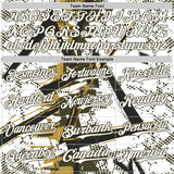 Custom White Black Olive-Old Gold Geometric Shards Dot Grid Authentic Baseball Jersey